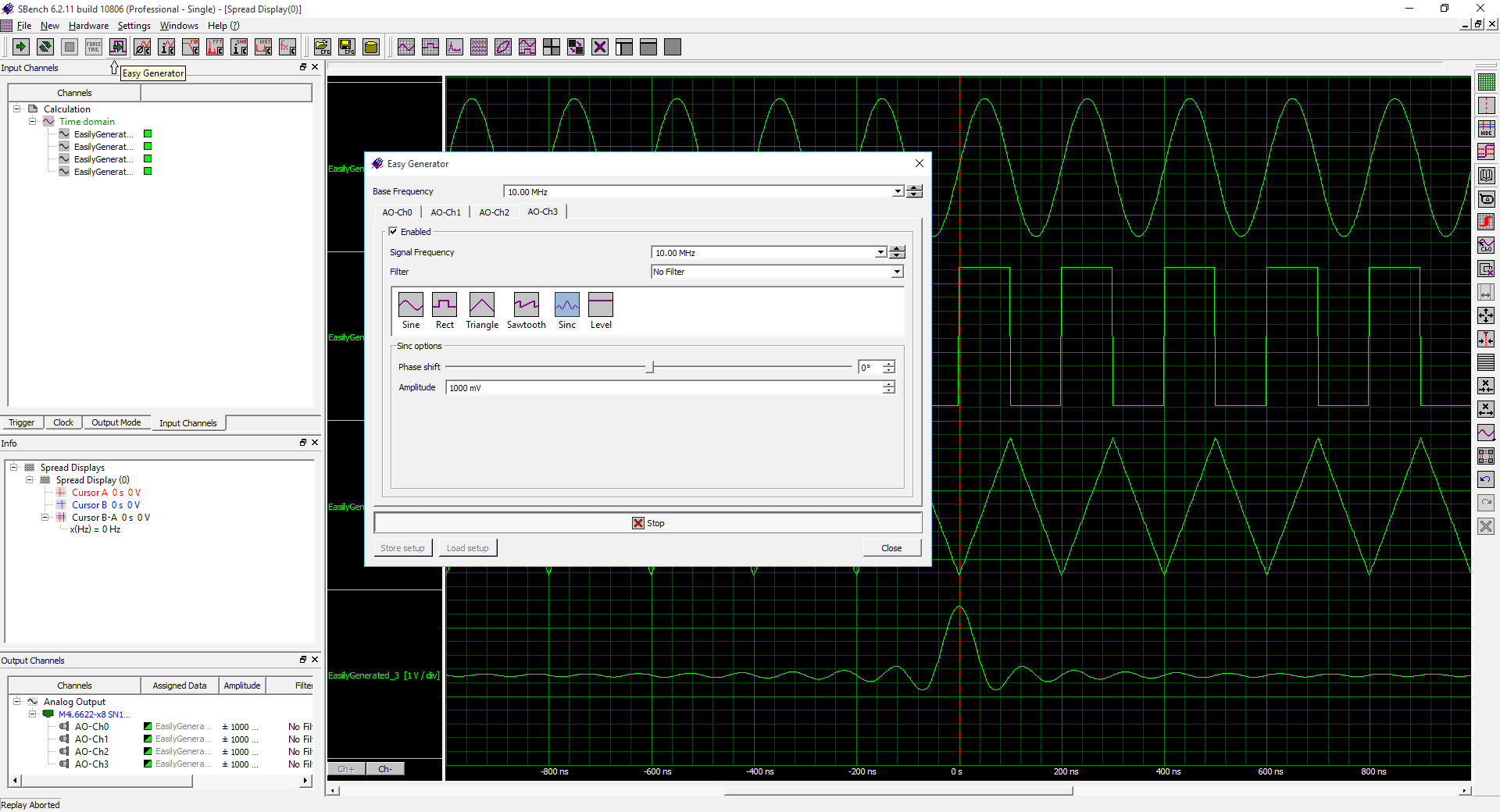 Screenshot of Sbench 6 with Easy Generator Tool