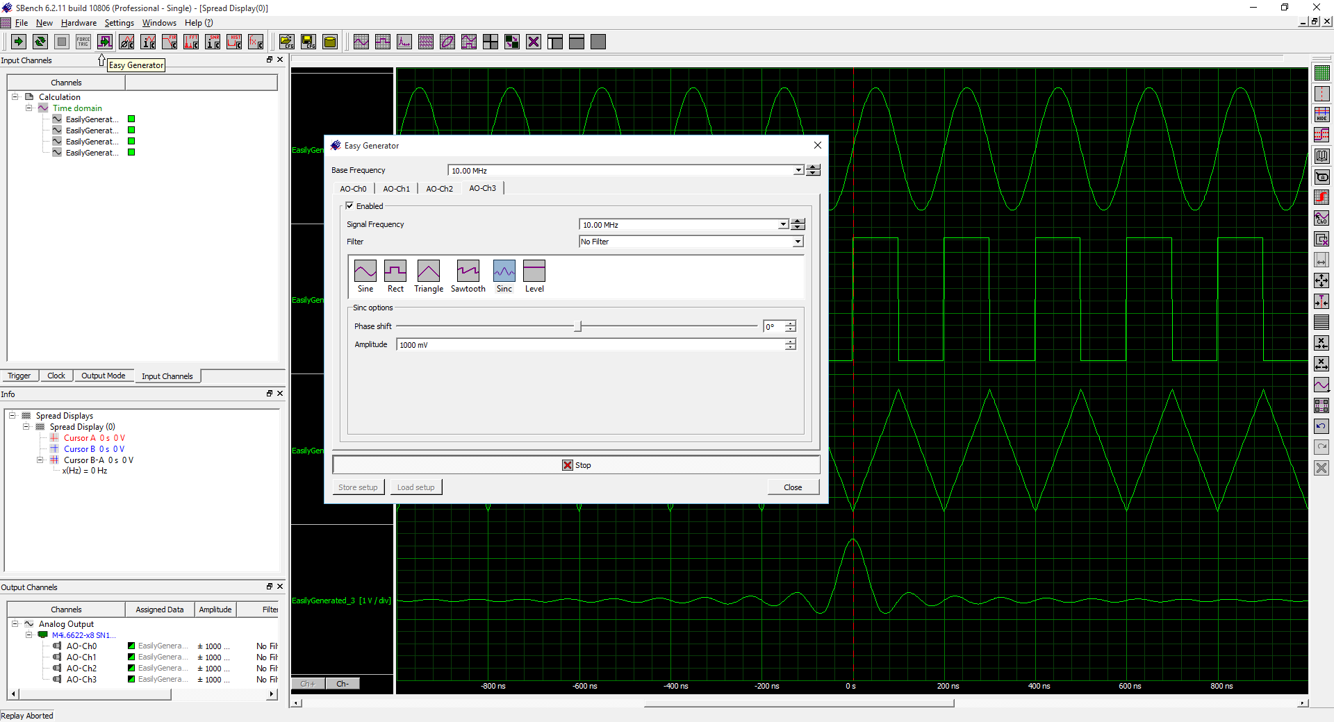 Screenshot of SBench 6 showing Easy Generator