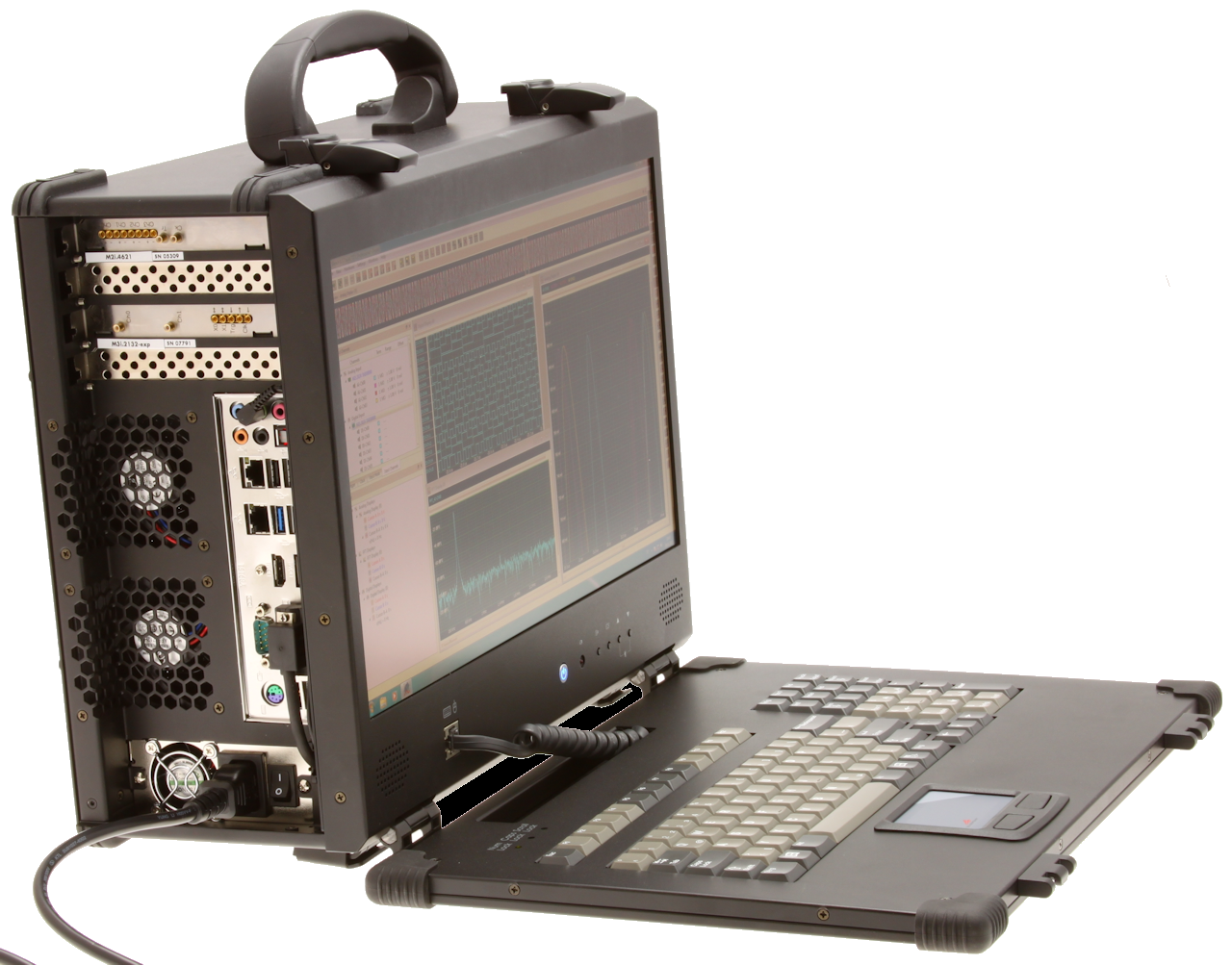 Picture of portable PC with mounted Spectrum cards