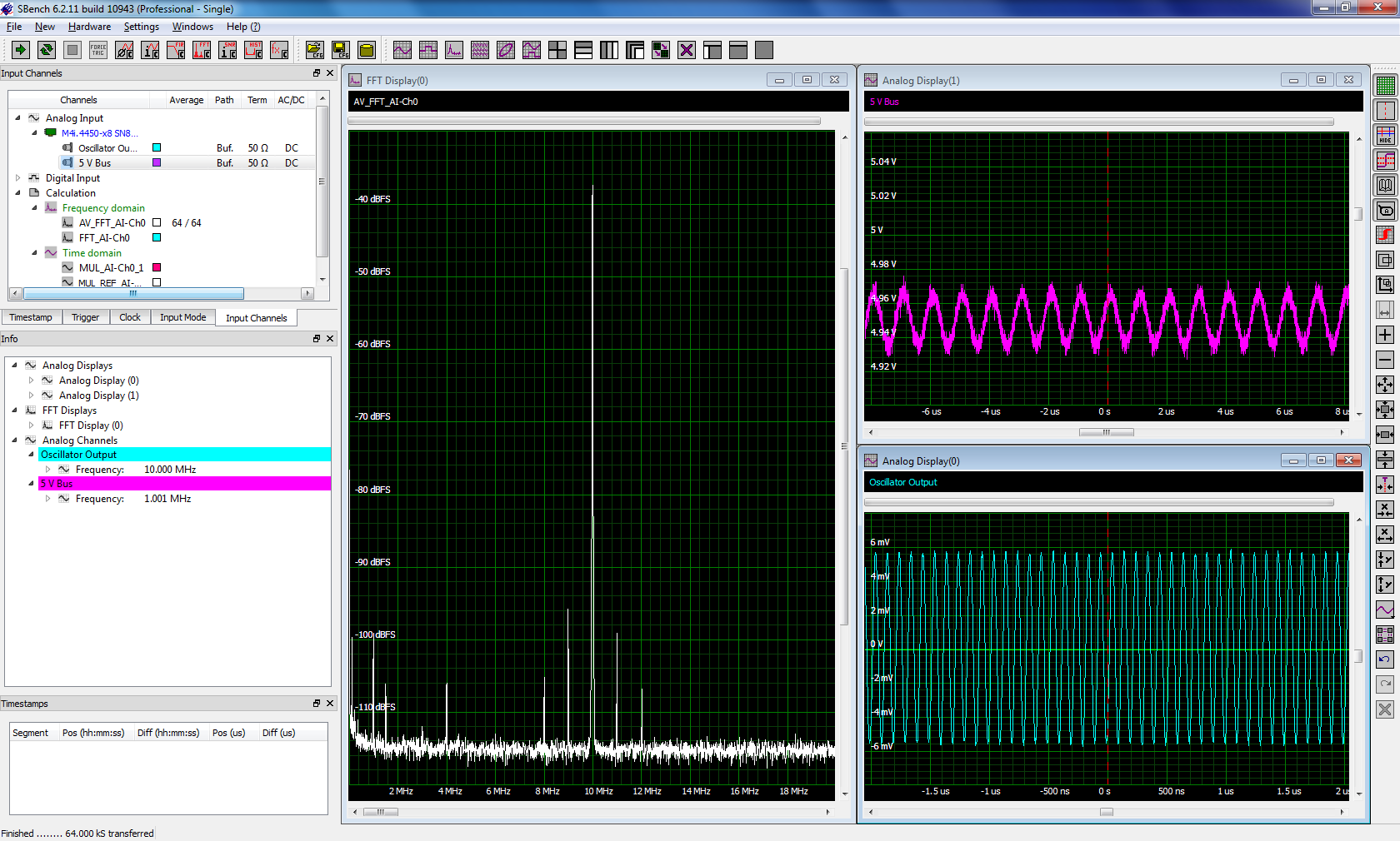 Screenshot of SBench 6 showing interference