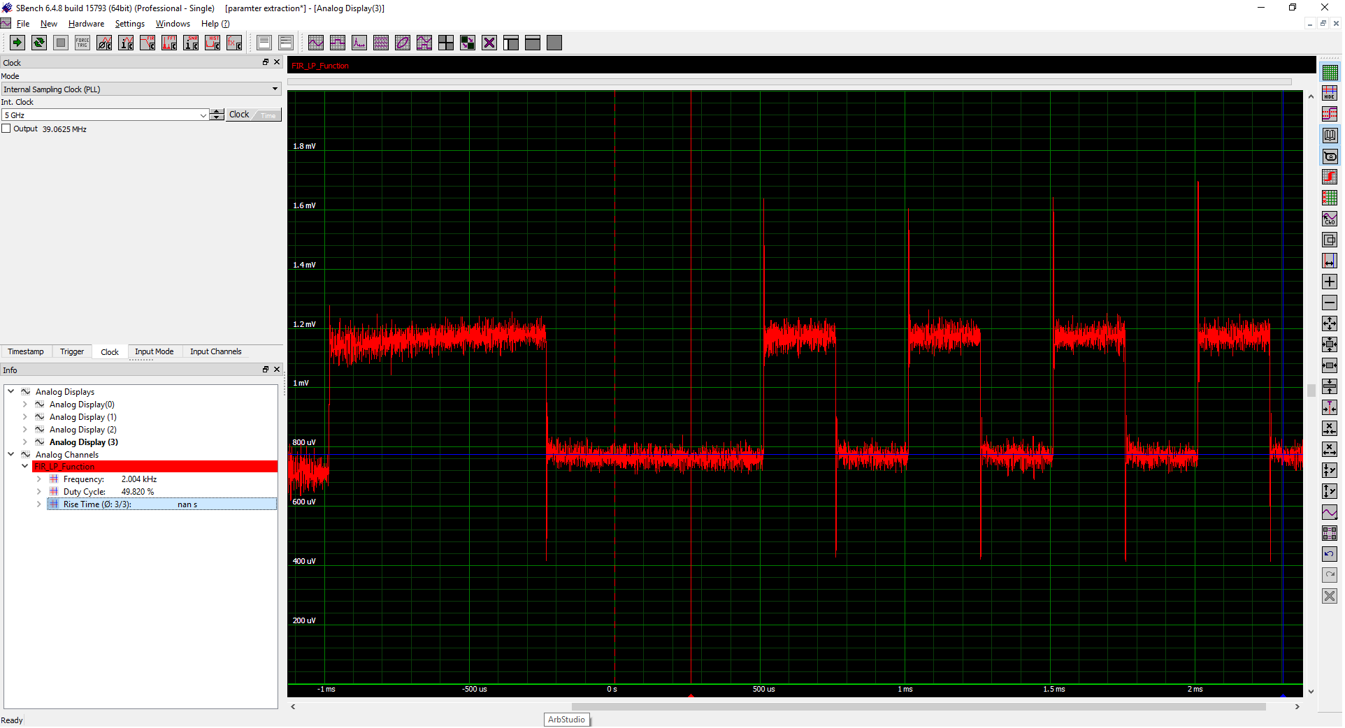Screenshot og demodulated FSK signals