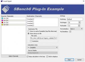 Sbench 6 Plug-In Example Dialog Screenshot